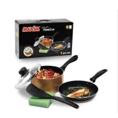 MAXIM VENICE 5 SET TEFLON WAJAN PANCI ANTI LENGKET PROMO MURAH ASLI!