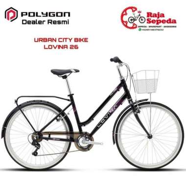 SEPEDA CITY BIKE POLYGON LOVINA 26 CREAM Black