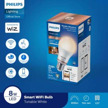 Philips Lampu Smart Wi-Fi LED 8W Bluetooth - Tunable White / Putih