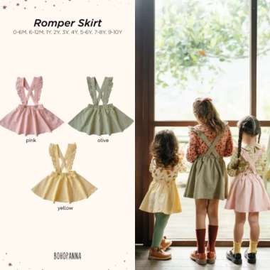 Bohopanna - Romper Skirt anak 2 tahun yellow