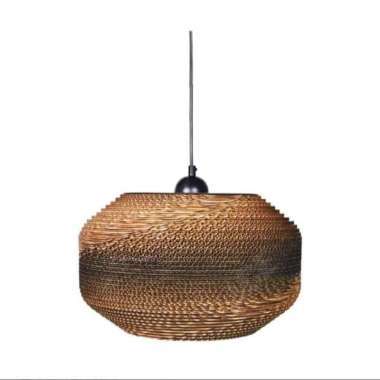 Eglare Lampu Gantung Hias Cardboard Globe - Cokelat
