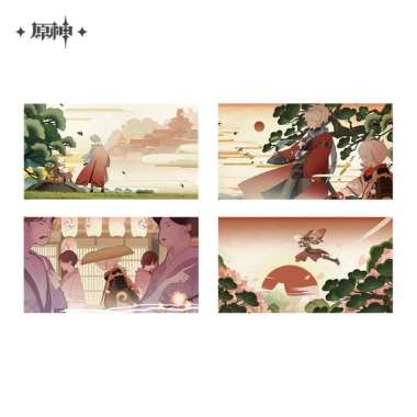 Kaedehara Kazuha Lonely Journey Postcard set of 4 16cm - Genshin Impact
