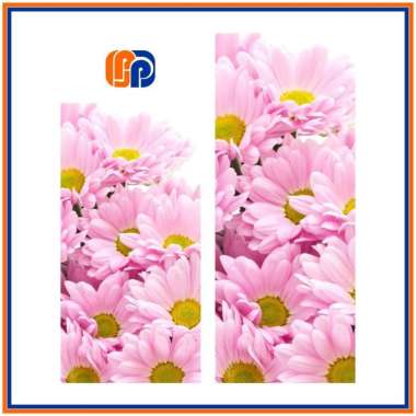 [09-16] STIKER KULKAS 1 PINTU DAN 2 PINTU MOTIF BUNGA Bunga 09 1 Pintu