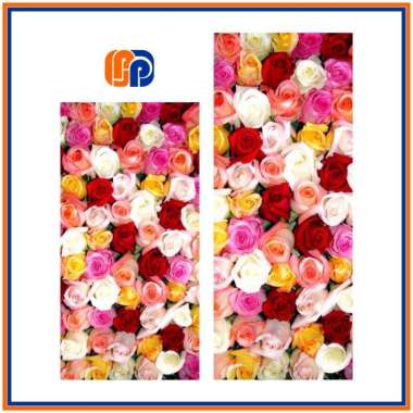 [09-16] STIKER KULKAS 1 PINTU DAN 2 PINTU MOTIF BUNGA Bunga 11 1 Pintu