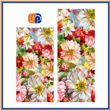 [09-16] STIKER KULKAS 1 PINTU DAN 2 PINTU MOTIF BUNGA Bunga 12 1 Pintu