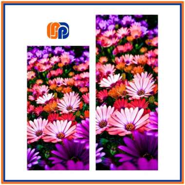 [09-16] STIKER KULKAS 1 PINTU DAN 2 PINTU MOTIF BUNGA Bunga 14 1 Pintu