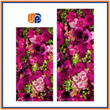[09-16] STIKER KULKAS 1 PINTU DAN 2 PINTU MOTIF BUNGA Bunga 15 1 Pintu