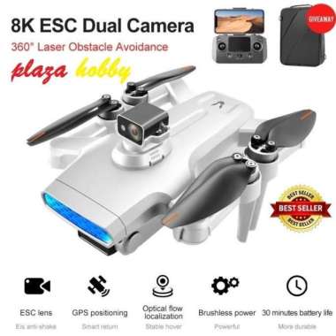 Rc Drone Lu9 Max 8K Dual Camera Gps Brushless 5Km Sensor Anti Tabrak Multicolor