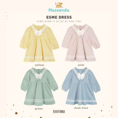BOHOPANNA Esme Dress / Dress Anak Perempuan 0-6M Green
