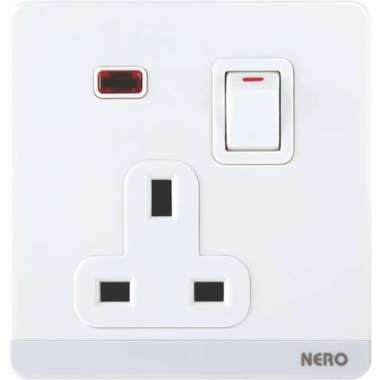 NERO Stop Kontak AC DECORA White Tanam Stopkontak AC Modern