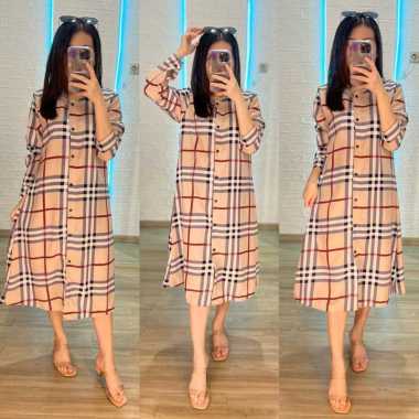 FEMMESHOPA - DRESS WANITA / TUNIK TERBARU / PAKAIAN MURAH / DRESS MOTIF - FN DRES HODIE RISA WOLFIS