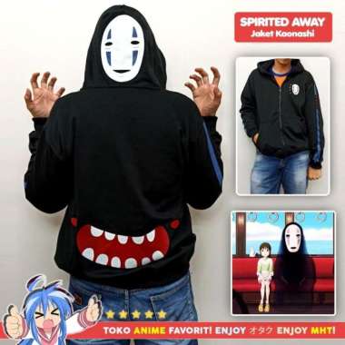 Jaket Hoodie Spirited Away Kaonashi No Face Kostum Anime Cosplay L