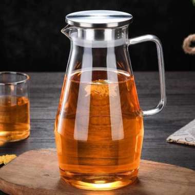 Teko Minuman Teh Kaca Jumbo 2 Liter Transparan