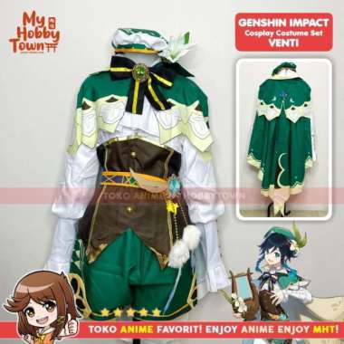 Kostum Cosplay Anime Game Genshin Impact Venti M