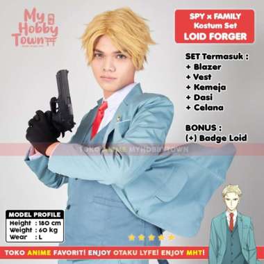 Kostum Cosplay Anime Spy X Family Loid Forger XXL