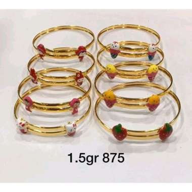 Gelang Bayi Model Karakter Elegant Emas Asli karakter 1gr/875