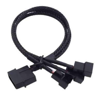 Kabel Adapter Molex To 3 Way 3Pin 4Pin Computer Power Fan Kipas DC 5V