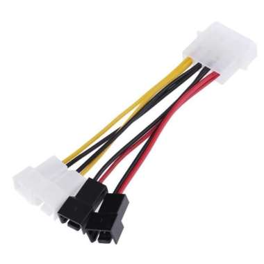 Kabel Konektor 4-Pin Molex to 3-Pin Fan Power Cable Adapter 12V dan 5V