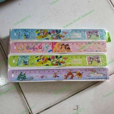 Mistar/ Penggaris 20cm Besi Fancy/ Karakter