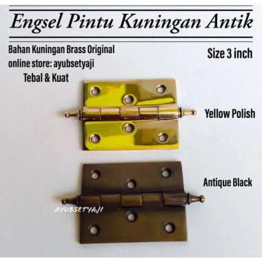 Engsel pintu kuningan ukuran 3inch engsel 3 inchi kuningan antik Kuning