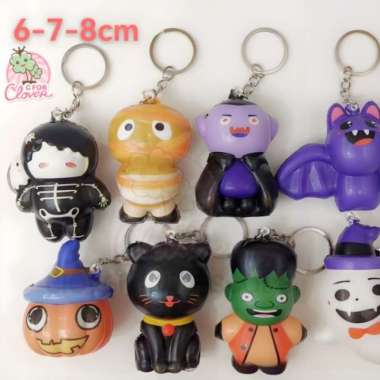 SQUISHY KEYCHAIN HALLOWEEN HAUNTED SERIES hantu halowen trick or treat Mummy