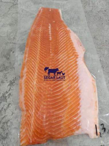 Ikan Salmon Fillet Utuh | Loin | Fresh Frozen | Salmon Trout Norwegia - 1 Kg