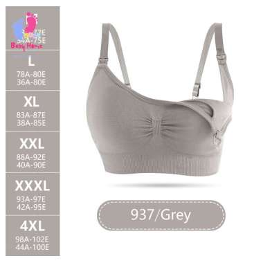 Bra Menyusui Celana Dalam Jumbo Kancing Depan Tanpa Kawat Bh Menyusui Bahan Katun L(36-38)80-85A-E A