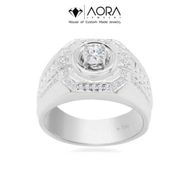 GIA Diamond Man Ring D Colour VVS1 Clarity 9MR48