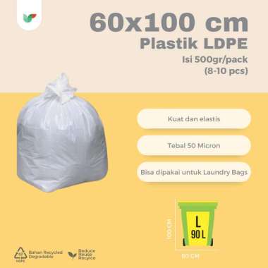 Plastik Sampah Besar, Plastik Kargo, Plastik Laundry, Tebal 50 Micron, 30x45, 40x60, 50x75, 60x100, 