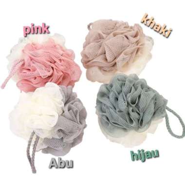 BATH - SHOWER PUFF MANDI - BUSA MANDI - SHOWER PUFF PREMIUM QUALITY White Green