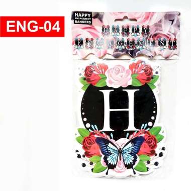 BANNER HAPPY ENGAGEMENT/BANNER FLAG ENG-04
