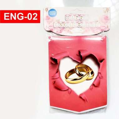 BANNER HAPPY ENGAGEMENT/BANNER FLAG ENG-02