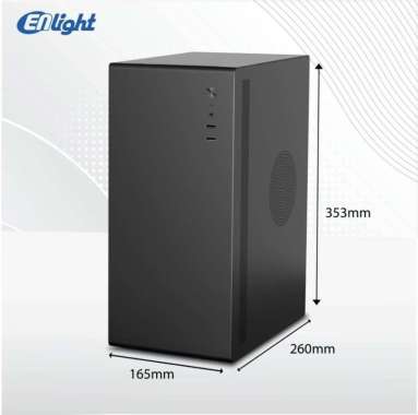 Casing ENLIGHT EN-200 + PSU 300W - mATX Enlight EN200 inc Psu 300watt HITAM