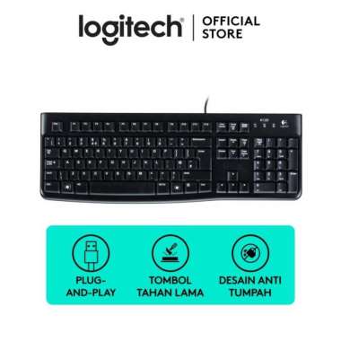 Logitech K120 USB Wired USB Keyboard Original 100% garansi resmi Ori