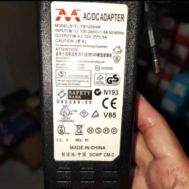 Adaptor DVR Hikvision ORIGINAL!!! 12Volt 5Ampere, 4 pin