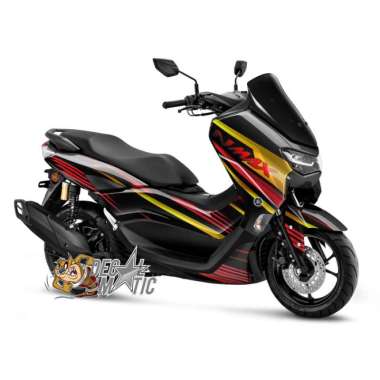 Stiker Decal Full Body Motor yamaha Nmax OLD / NEW - Grafis Simple 33 OLD NMAX Hitam