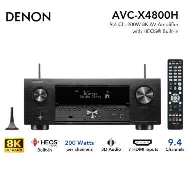 DENON AVC-X4800H 9.4 Ch. 200W 8K AV Amplifier with HEOS® Built-in