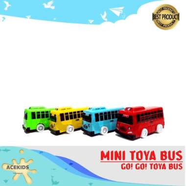 Acekids Mini Bus Toya Mainan Koleksi Anak Little Bus Tayo Eceran Murah Merah