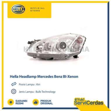 Headlamp Mobil Hella Mercedes Benz (Kiri) BI-Xenon - Lampu Depan Mobil