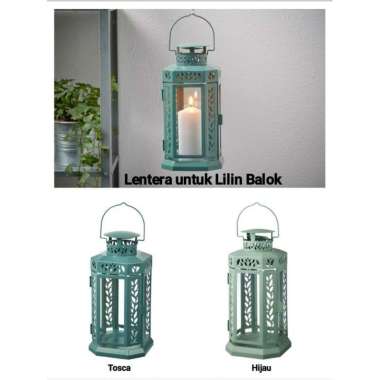 ENRMM Lentera untuk Lilin Balok / Tempat Lilin Balok Tosca