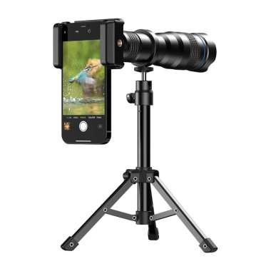 APEXEL Lensa Tele Smartphone 36X Zoom Lens Telephoto with Accessories Hitam