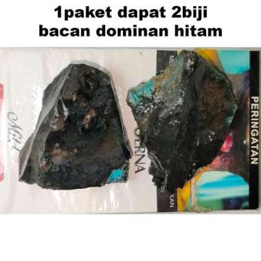 Batu Bacan Doko Campur Palamea Dominan Biru 1paket Dapat 2pcs dominan hitam