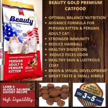 BEAUTY GOLD PERSIA CAT FOOD 15KG ADULT KITTEN MAKANAN KUCING same day