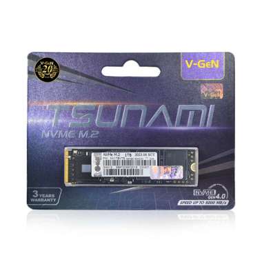 SSD V-GeN Tsunami 2TB/1TB M.2 NVMe PCle Gen 4.0 x4 1TB Non Heatsink