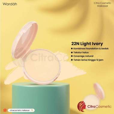 Wardah Refill colorfit powder Velvet foundation | isi ulang bedak Light ivory