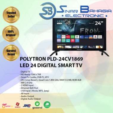 POLYTRON PLD-24CV1869 LED 24 DIGITAL SMART TV (NEW) (KHUSUS BANDUNG)