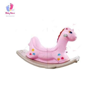 Mainan Anak Kuda Anak Kuda Kudaan Rocking Horse Mainan Anak Jungkat Jungkit Premium LX001-M1002 Pink
