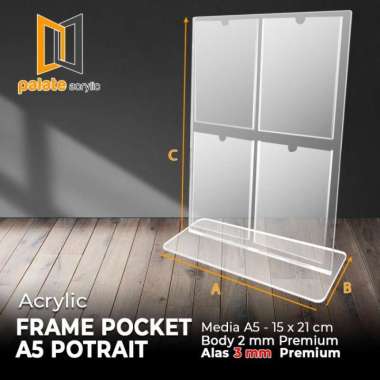 akrilik / acrylic frame pocket a5 portrait 4 in 1 Multicolor