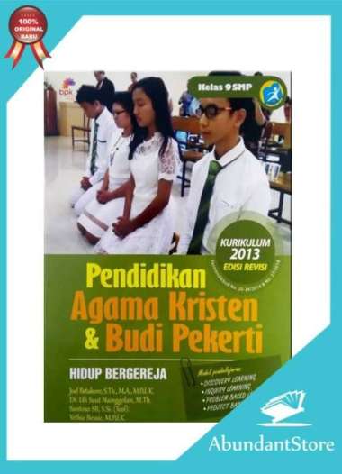 Buku Pedidikan Agama Kristen Pak & Budi Pekerti Edisi Revisi Kelas 9