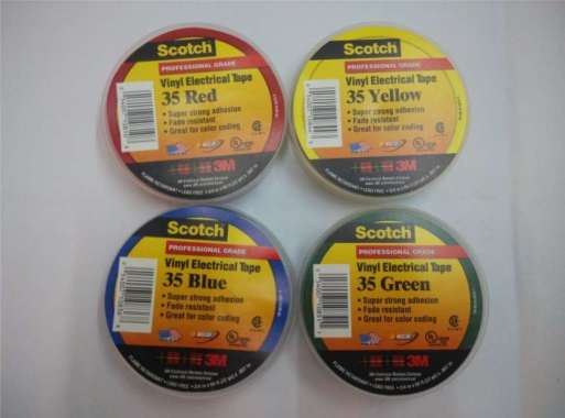3m scotch 35 isolasi 3m scotch 35 vinyl electrical tape Multicolor